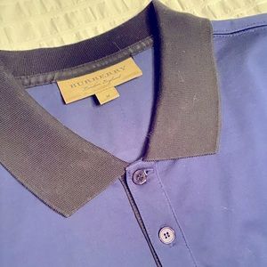 Burberry polo shirt size M royal blue